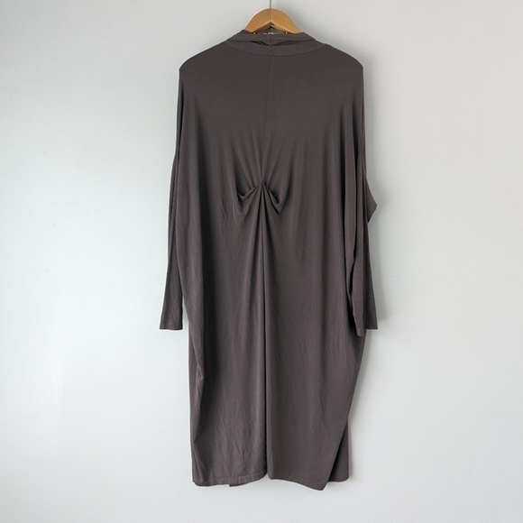 Bryn Walker Duster Women's XS Brown Long Cardigan Micro Modal Scrunch Back - Picture 6 of 7